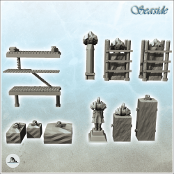 Set de statues avec échafaudage à différents étapes de fabrication (16)
