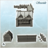 Set de forge médiévale avec fours, hangar à minerais et bâtiment (21)