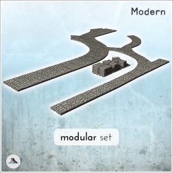 Modular set of stone roads...