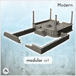 Set de murs modulaire avec...