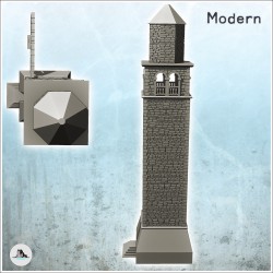 Large stone tower with adjoining wall (dice tower version included) (5)