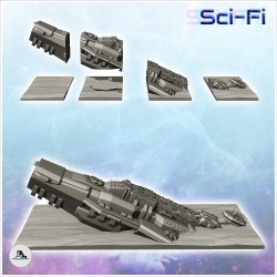 Huge space capital warship carcass (front part) (3)
