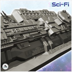 Enorme carcasse de vaisseau de guerre spatial (5)