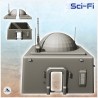 Maison futuriste Tatooine avec sphère de toit et antennes (6)