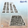 Large set of futuristic tiles for base or death star with various cannons and modules (13)