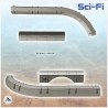 Set of futuristic protective walls and checkpoint barriers (17)