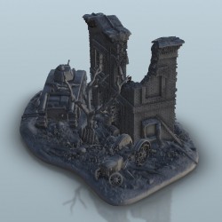 Ruins with B1-bis tank wreckage |  | Hartolia miniatures