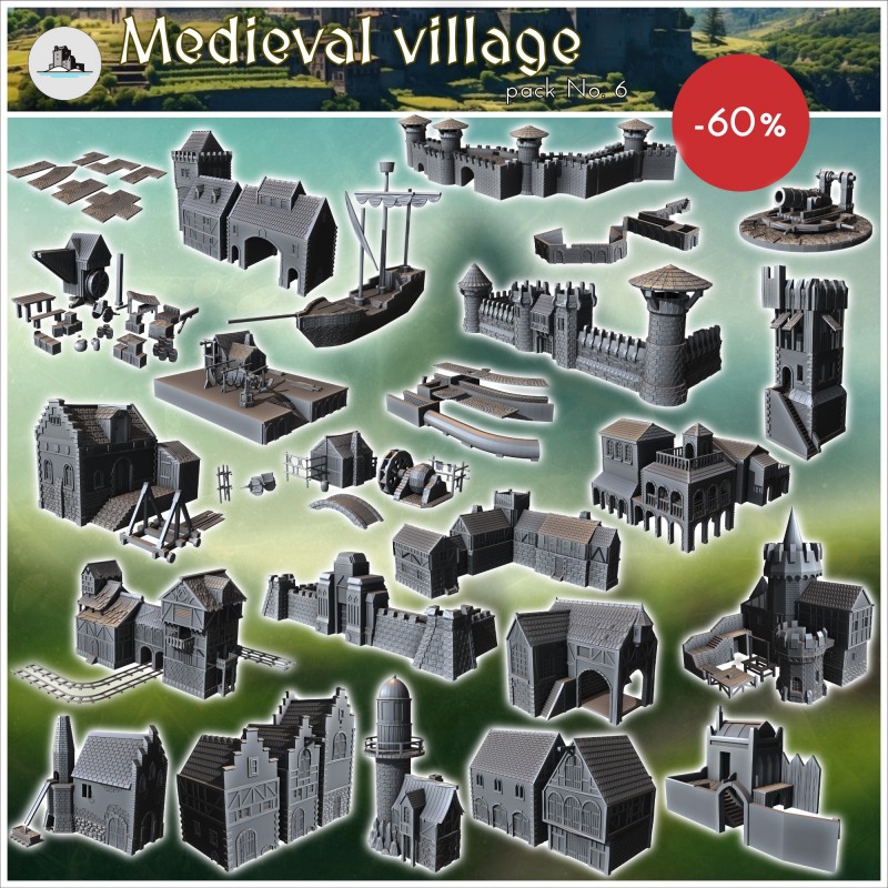 Medieval village pack No. 6
