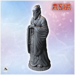 Grand statue asiatique de Confucius debout (9)