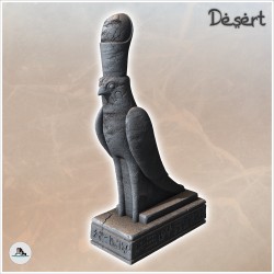 Statue of the Egyptian god Horus on platform (2)