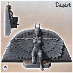 Statue de la déesse Isis sur plateforme en pierre (3)