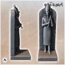 Statue égyptienne d'Osiris sur plateforme n pierre (5)