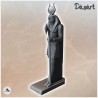 Statue du dieu égyptien Ra debout sur plateforme en pierre (6)