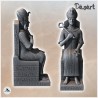 Statue du pharaon égyptien Ramsès II 2 assis sur trône avec sceptre royal (7)