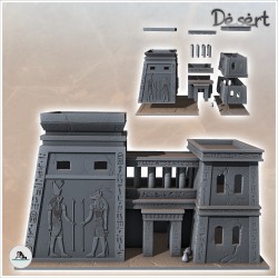 Bâtiment égyptien avec accès central et toits plats (4)