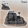 Maison désertique avec palmier et murets d'enceinte (7)