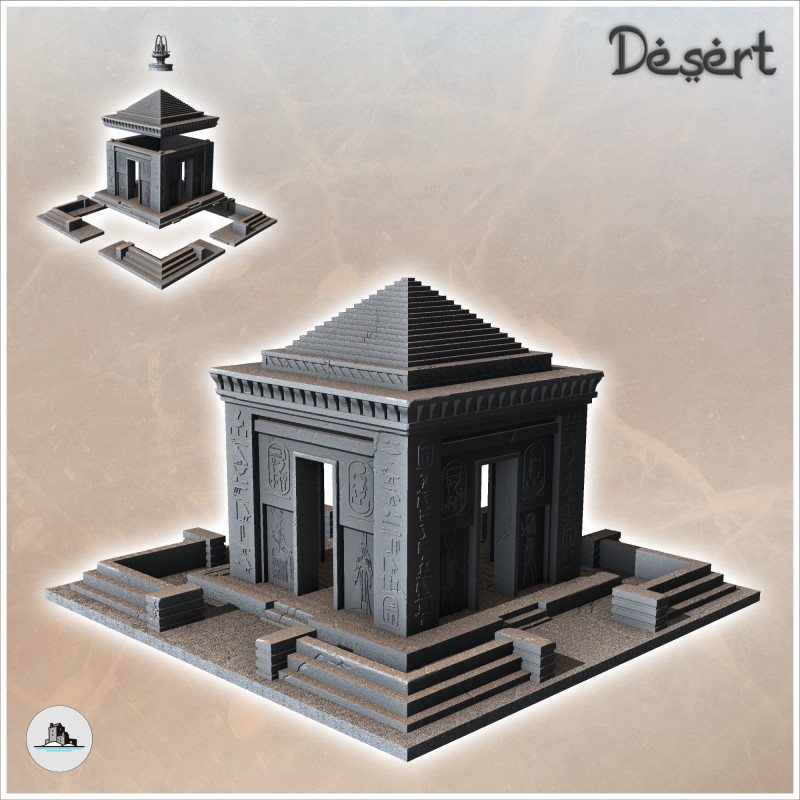 Egyptian Pointed Roof Temple with Platform (11)