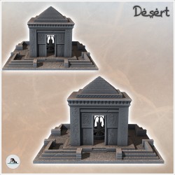 Temple égyptien à toit pointu avec plateforme (11)