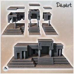 Desert building with wide access staircase and columns (12)