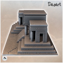 Desert building with wide access staircase and columns (12)