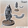 Egyptian Anubis Statue with Large Two-Handed Weapon (1)