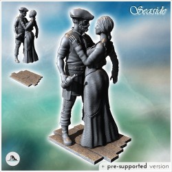 Couple avec pirate et femme en robe dansant enlacés (16)