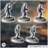Set of five German WW2 infantry troops (with MP40 and K98k) (1)