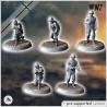 Set of five German WW2 infantry troops (with MP40, Panzerfaust and K98k) (2)