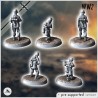 Set of five German WW2 infantry troops (with MP40, Panzerfaust and K98k) (2)