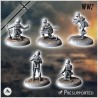 Set of five German WW2 infantry troops (with MP40 and K98k) (3)