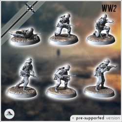 Set of six German WW2 infantry troops (with MP40, Panzerfaust and K98k) (5)