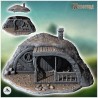 Hobbit house under ground with round door and rounded entrance awning (29)