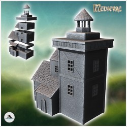 Medieval lighthouse with...
