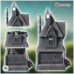 Large medieval house with awning and concave roofs (36)