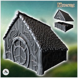 Medieval hobbit house with...