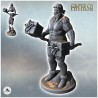 Weightlifting Santa Claus with bulging muscles and dumbbells shaped like gifts (1)
