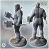 Weightlifting Santa Claus with bulging muscles and dumbbells shaped like gifts (1)