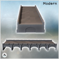 Pont en pierre avec pavement latéral et briques (5)