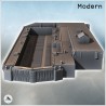 Large port dry dock for ships with brick and stone walls, multiple access stairs, and building (22)