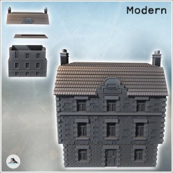 Hôtel moderne à deux étages avec toit en tuiles et murs en pierre taillées et briques (27)
