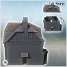 Maison à étages avec toit en tuiles et cheminées (Juno Beach, Normandie, France) (29)