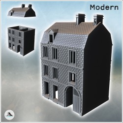 Modern two-story brick...