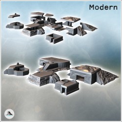 Set of five modern bunkers...