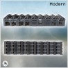 Set of damaged modular modern factories with large windows and exposed framework (34)