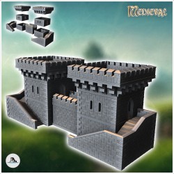 Stone fortress with double...