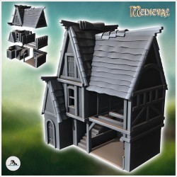 Medieval house with large open interior barn (11)