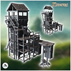 Medieval stone tower and wooden staircase and guillotine (14)