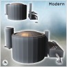 Industrial building set with storage silo and pipes (2)