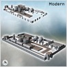 Industrial Zone Set with Railway Tracks, Railway Trains, Industrial Buildings and Enclosure (6)