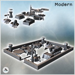 Large modern military base...